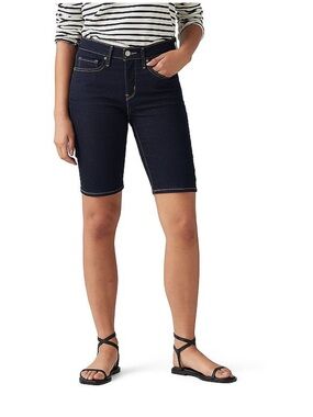 Levi's Dark Indigo Stretch Denim Bermuda Shorts